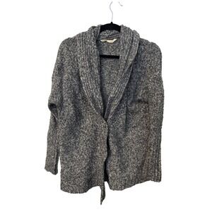 Eddie Bauer Grey Marl Shawl Collar Cardigan Sweater Single Button XS/S